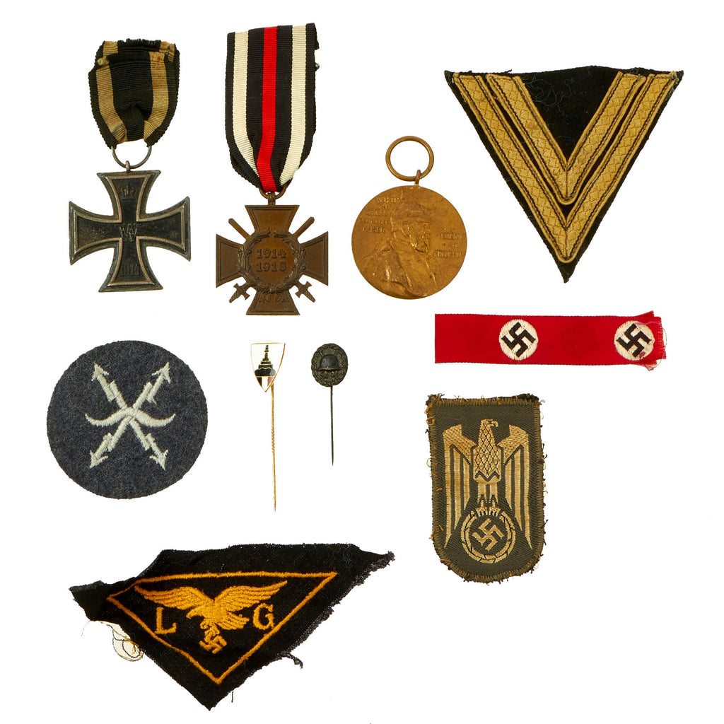 DRAFT 10 WW2 GERMAN MEDALS AND PATCHES - 1 Original Items