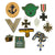 Original German WWI & WWII Medal and Insignia Grouping with 1914 EKII and Silver Mother's Cross - 10 Items Original Items