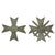 Original Set of Two German WWII War Merit Cross KvK 1st Class Awards - One With Swords & One Without Original Items