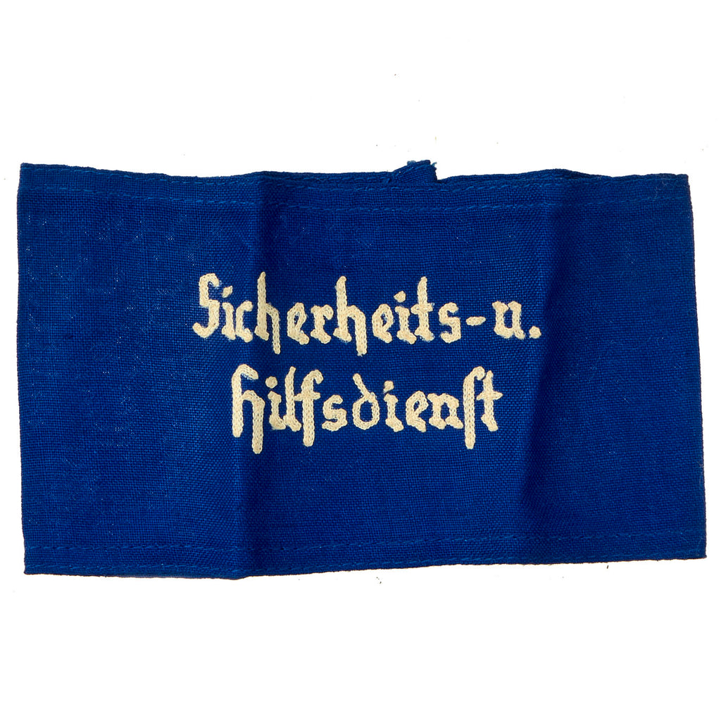 Original German WWII Sicherheits und Hilfsdienst (SHD) Security and Assistance Service Armband Original Items