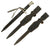 Original Set of 3 German WWII Era Seitengewehr 84/98 III Bayonets for the K98k with Scabbards Original Items