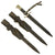 Original Set of 3 German WWII Era Seitengewehr 84/98 III Bayonets for the K98k with Scabbards Original Items