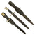 Original Set of 3 German WWII Era Seitengewehr 84/98 III Bayonets for the K98k with Scabbards Original Items