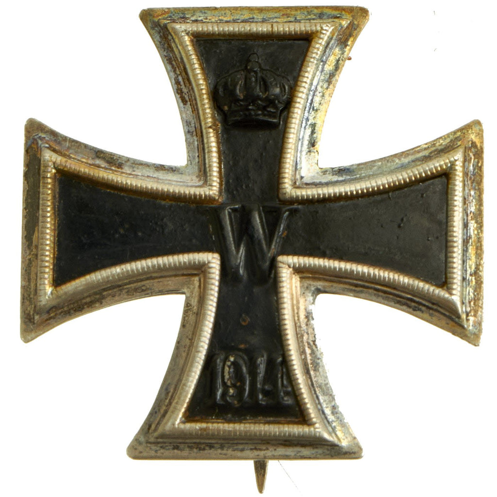 Original Imperial German WWI Prussian Iron Cross First Class 1914 with Pinback by the Royal Mint Order Original Items