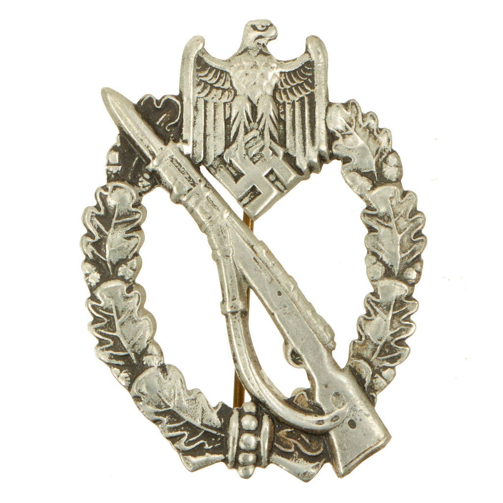 Original German WWII Silver Grade Infantry Assault Badge by E. Ferdinand Wiedmann of Frankfurt Original Items