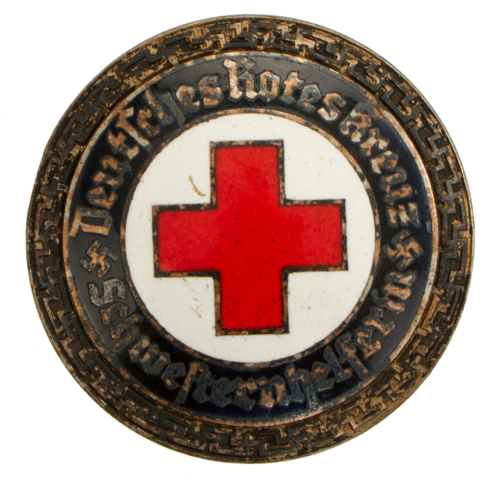 Original German WWII Red Cross DRK Senior Helper Badge - DEUTSCHES ROTES KREUZ SCHWESTERN HELFERIN Original Items