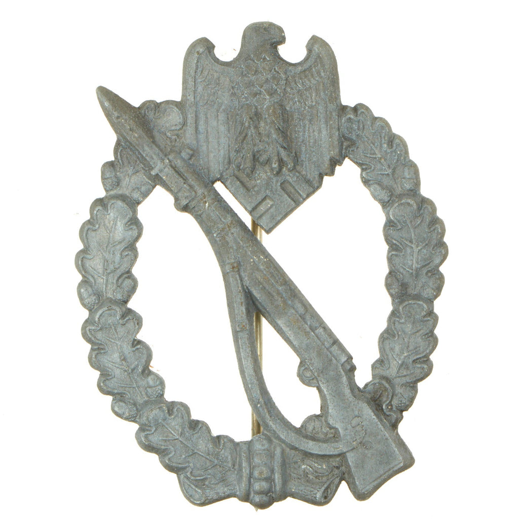 Original German WWII Infantry Assault Badge by Gebrüder Wegerhoff - Silver Grade Original Items