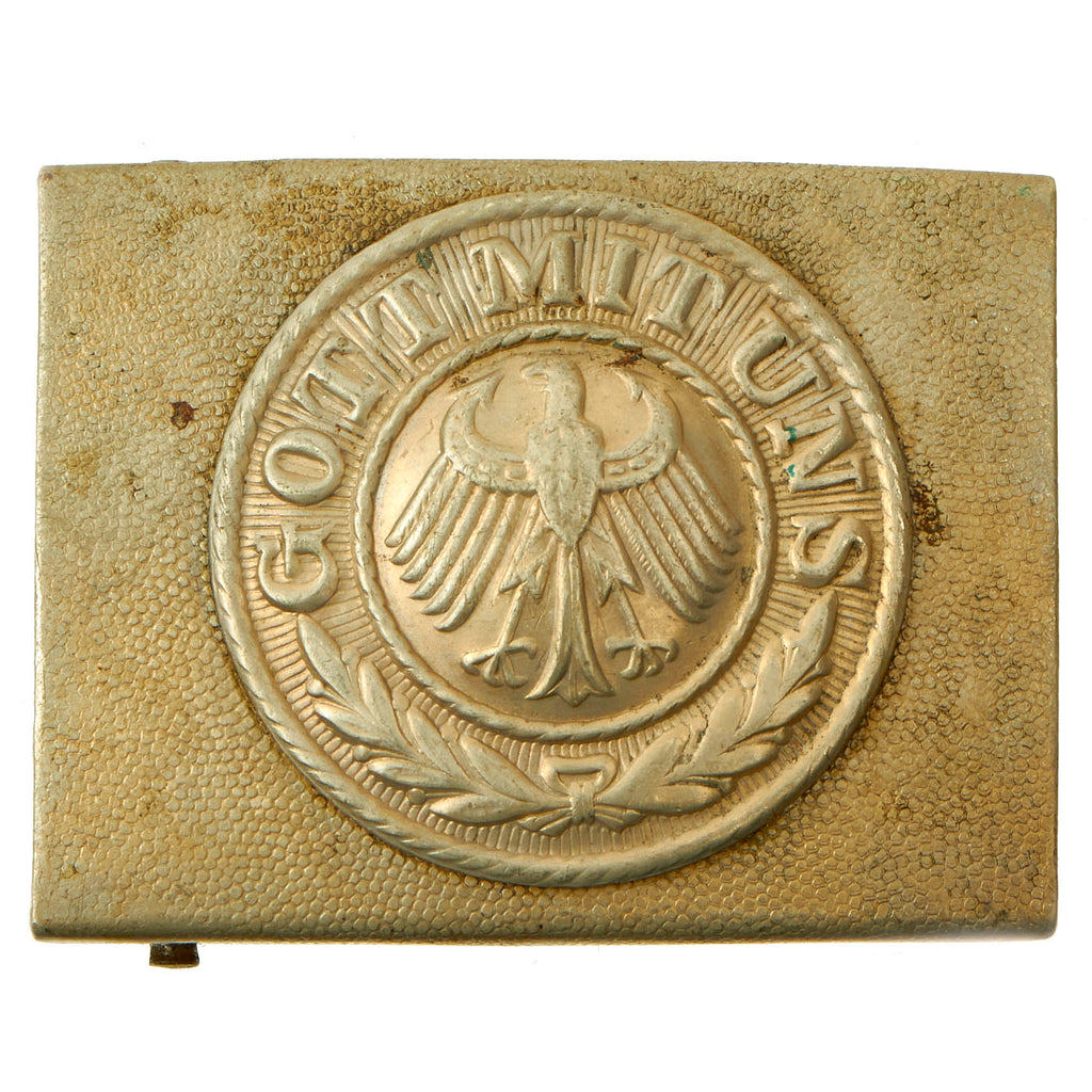 Original German Pre-WWII Reichswehr Army Nickel Silver Belt Buckle Original Items