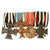 Original German WWI Era Medal Bar with EKII, Bavarian Merenti Cross & More - 4 Awards Original Items