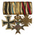 Original German WWI Era Medal Bar with EKII, Bavarian Merenti Cross & Hindenberg Cross - 3 Awards Original Items