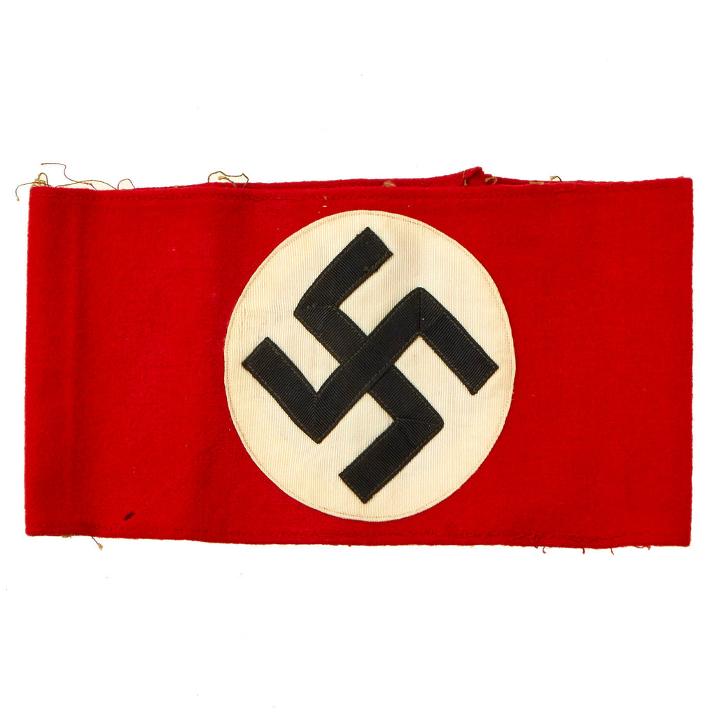 Original German Early WWII SA Multi-piece Wool Felt & Rayon Armband with RZM Tag Original Items