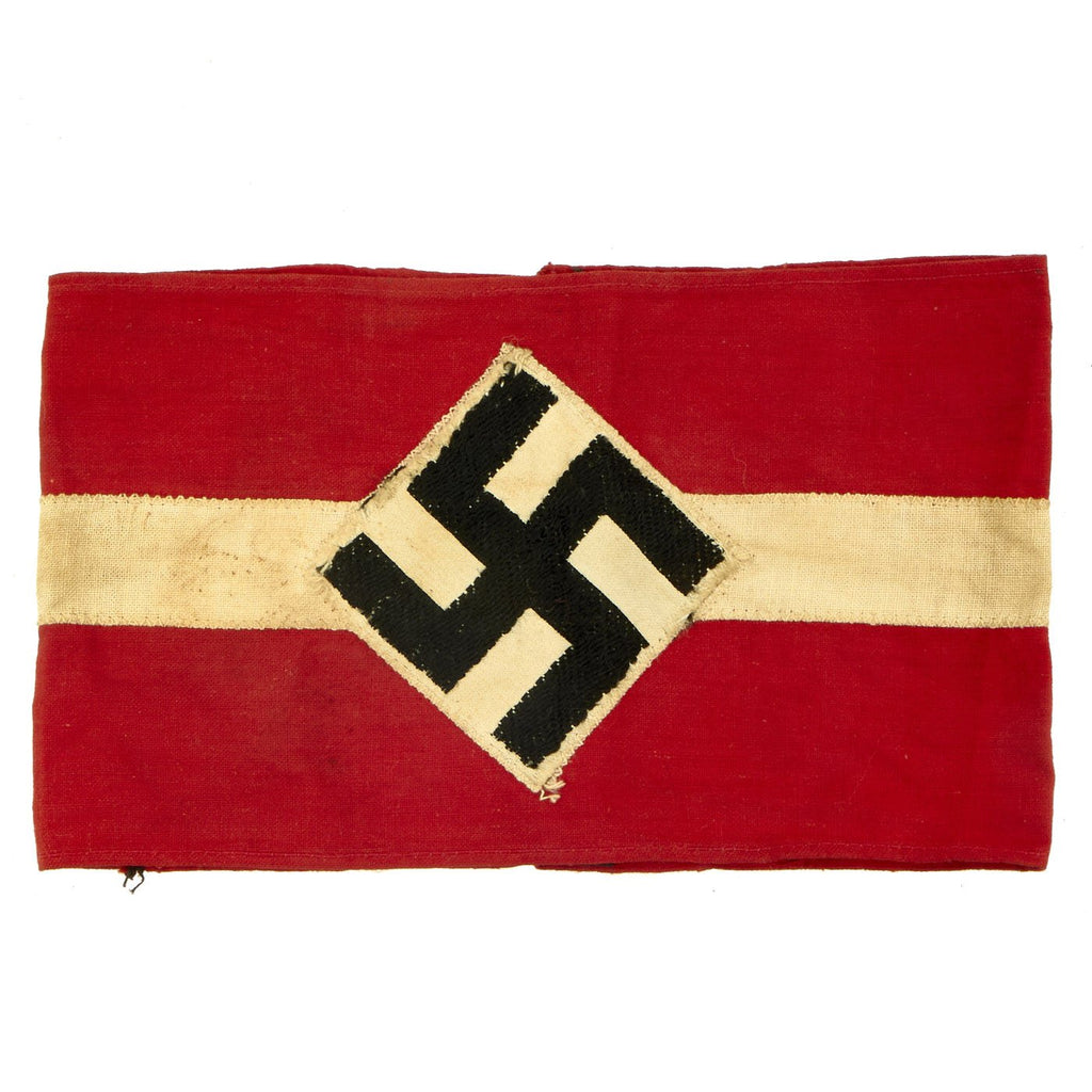 Original German WWII HJ Member Multi-Piece Armband with Embroidered Insignia Original Items