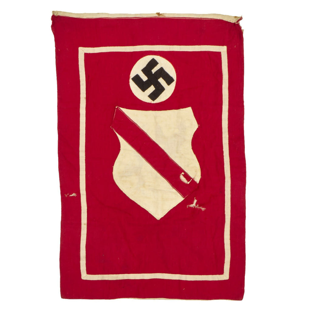 Original German Pre-WWII Double Sided Decorative Naval Tapestry with Anchor & Shield Emblems - 14" x 21" Original Items