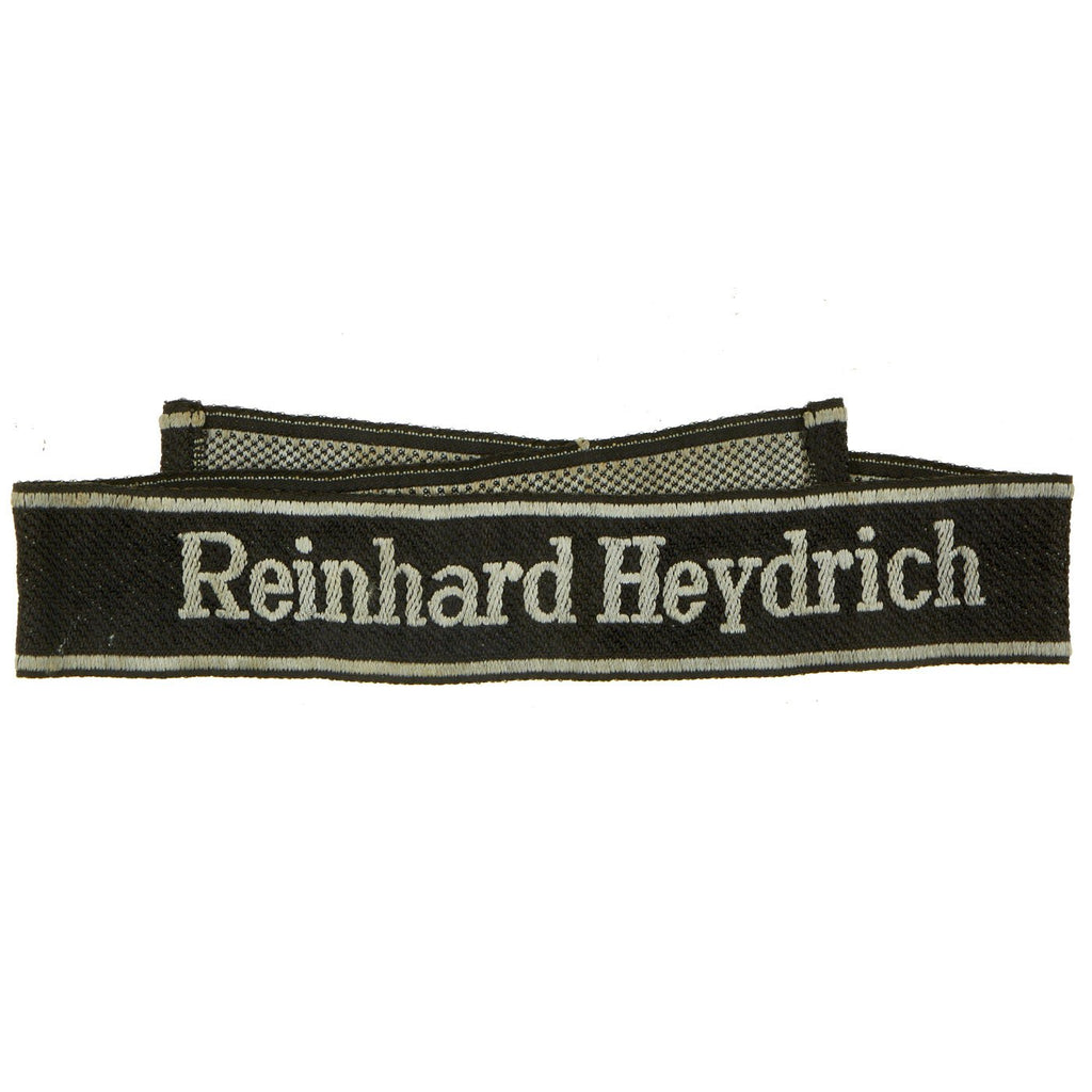 Original German WWII Unissued SS-Gebirgsjäger Regt. 11 "Reinhard Heydrich" BeVo Embroidered Cuff Title - 18" Long Original Items