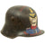 Original Imperial German WWI M-1916 Helmet- Veteran Applied Camo and Kaiser Bill Caricature Original Items