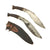 Original Set of Two Nepalese Gurkha Kukri Fighting Knives - One Long Leaf with Scabbard & One Bhojpure Original Items