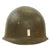 Original U.S. WWII Officer M1 Helmet by Schlueter with Medic Overpaint with MSA Liner Original Items