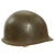 Original U.S. WWII Officer M1 Helmet by Schlueter with Medic Overpaint with MSA Liner Original Items
