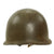 Original U.S. WWII Officer M1 Helmet by Schlueter with Medic Overpaint with MSA Liner Original Items