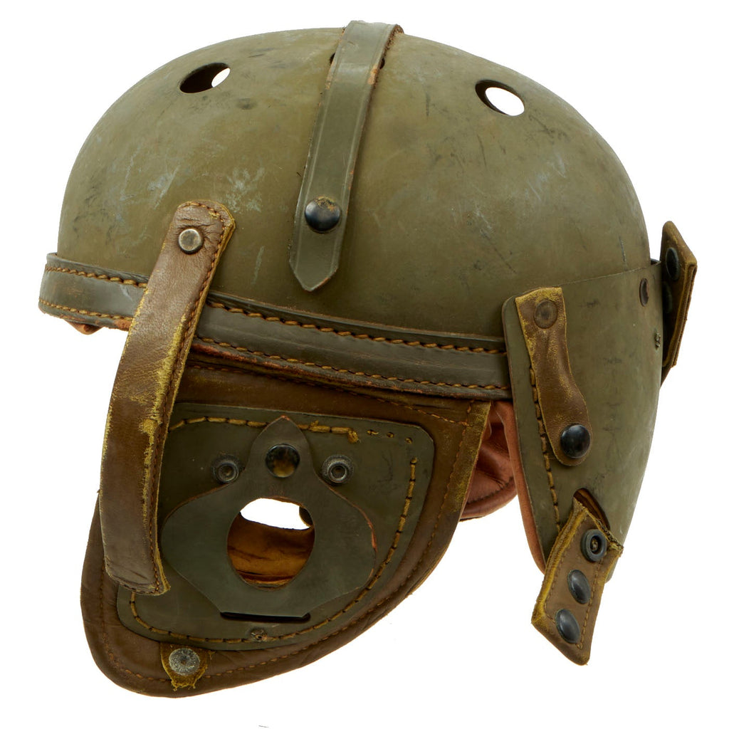 Original U.S. WWII M38 Tanker Helmet by Sears Saddlery Co - Size 7 3/8 Original Items