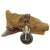 Original U.S. WWII USAAF Winter Issue Officer Crush Visor Cap with ANB-H-I Headset Receiver Original Items