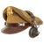 Original U.S. WWII USAAF Winter Issue Officer Crush Visor Cap with ANB-H-I Headset Receiver Original Items