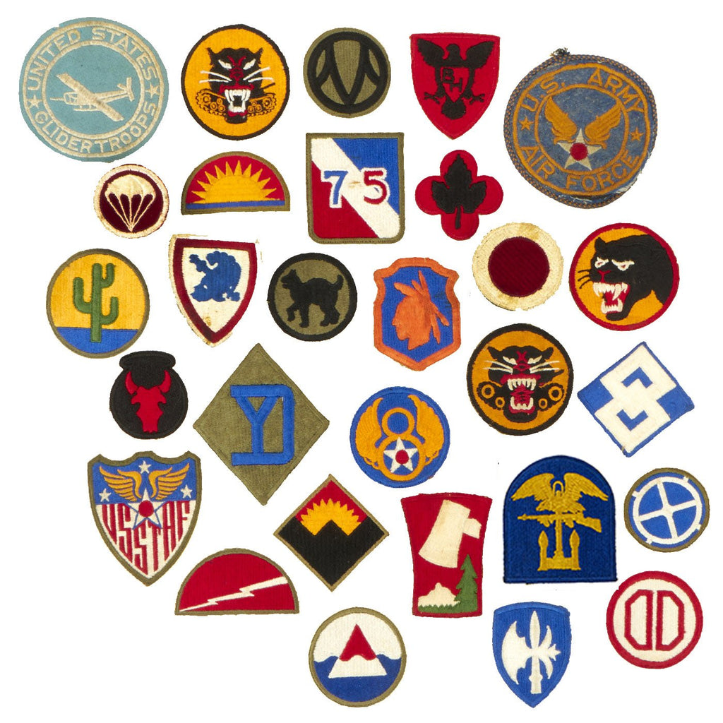Original U.S. WWII Patch Collection - Set of 29 Original Items