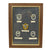 Original German WWII Luftwaffe Bomber Air Crew Embroidered Cloth Badge Collection in Frame - 5 Badges Original Items
