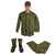 Original U.S. Vietnam War Jungle Fatigue Uniform Set with 1967 Dated Jungle Boots and Cap Original Items