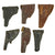 Original Group of Six Late 19th - 20th Century Military Leather Holsters from Europe & The Americas Original Items