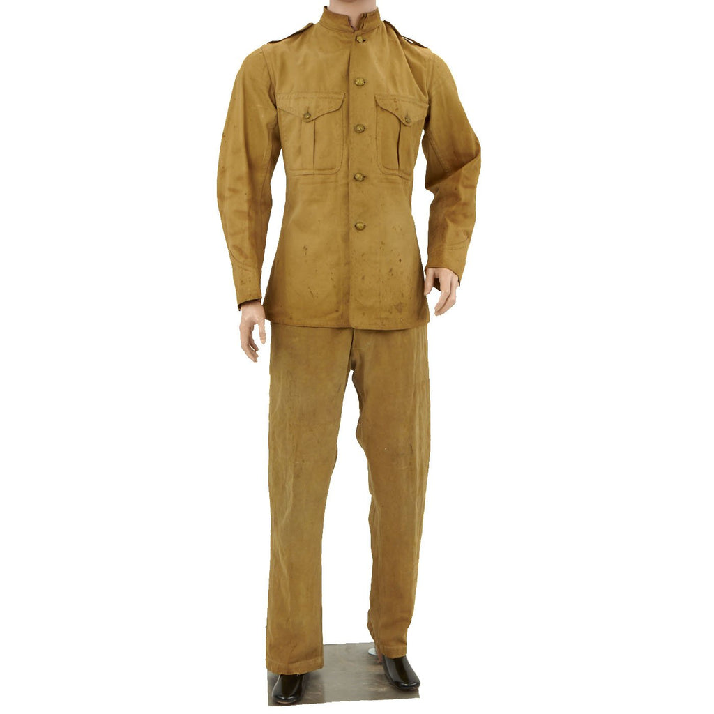 Original U.S. Spanish-American War Marine Corps Model 1898 Khaki Tropical Uniform Set - USMC Original Items