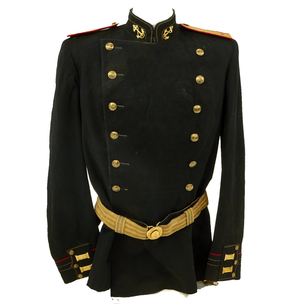 Original Soviet Russian WWII Era M-1943 Senior Lieutenant Victory Parade Uniform Tunic with Dress Belt Original Items