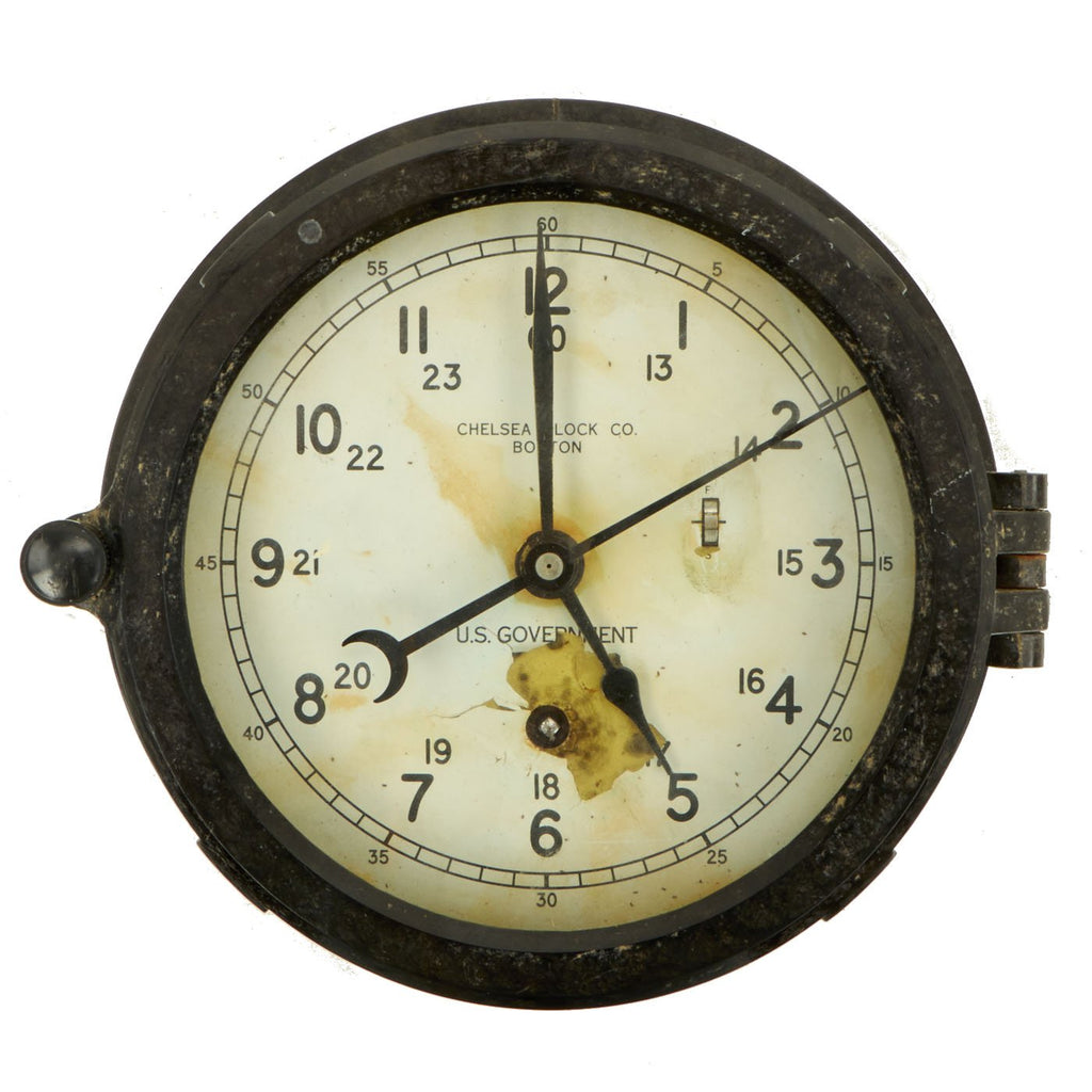 Original U.S. Late Cold War Era 24 Hour Chelsea Clock serial 931993 - U.S. Government Issue Original Items