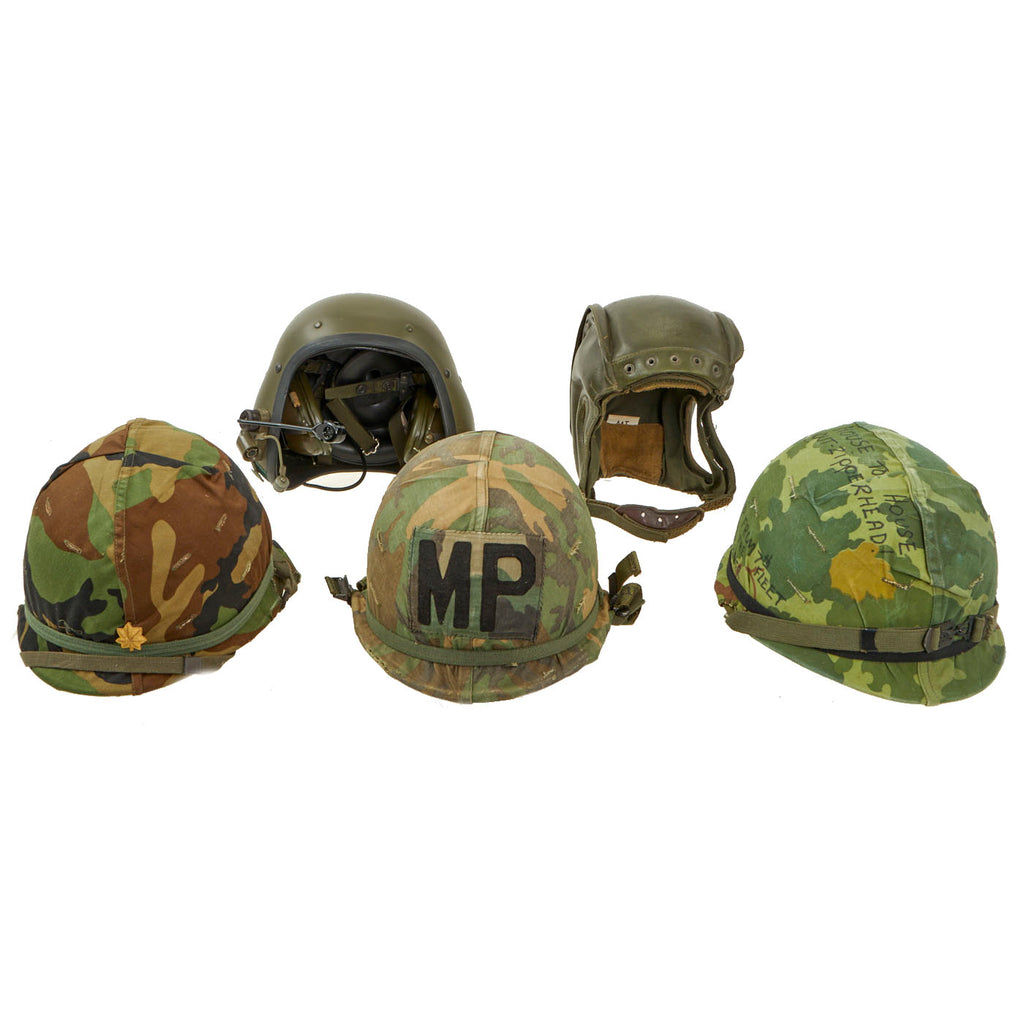 Original Post War Military Helmet Lot - Set of 5 Original Items