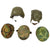 Original Post War Military Helmet Lot - Set of 5 Original Items