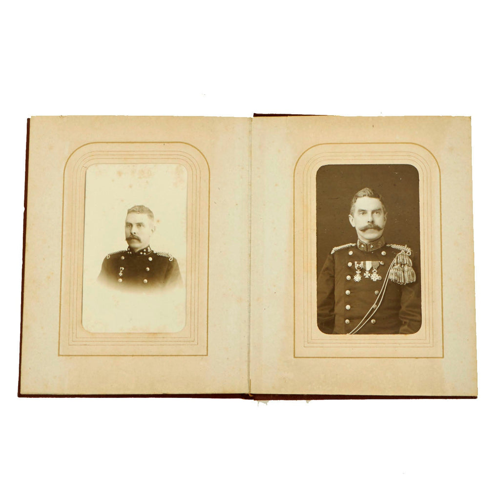 Original Dutch 19th Century Soldier Photo Album - Portraits Taken Showing Progression Over Decades Original Items
