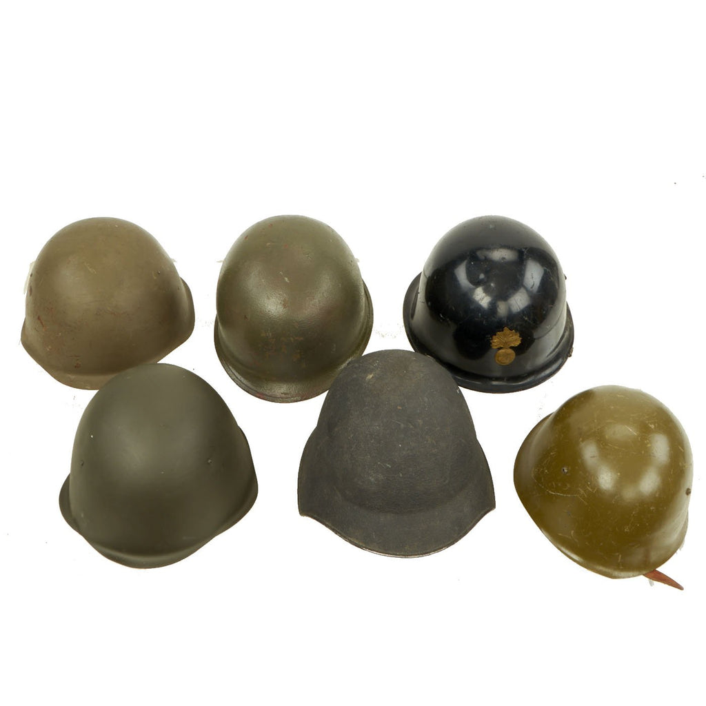 Original WWII and Cold War Military Helmet Lot 2 Original Items