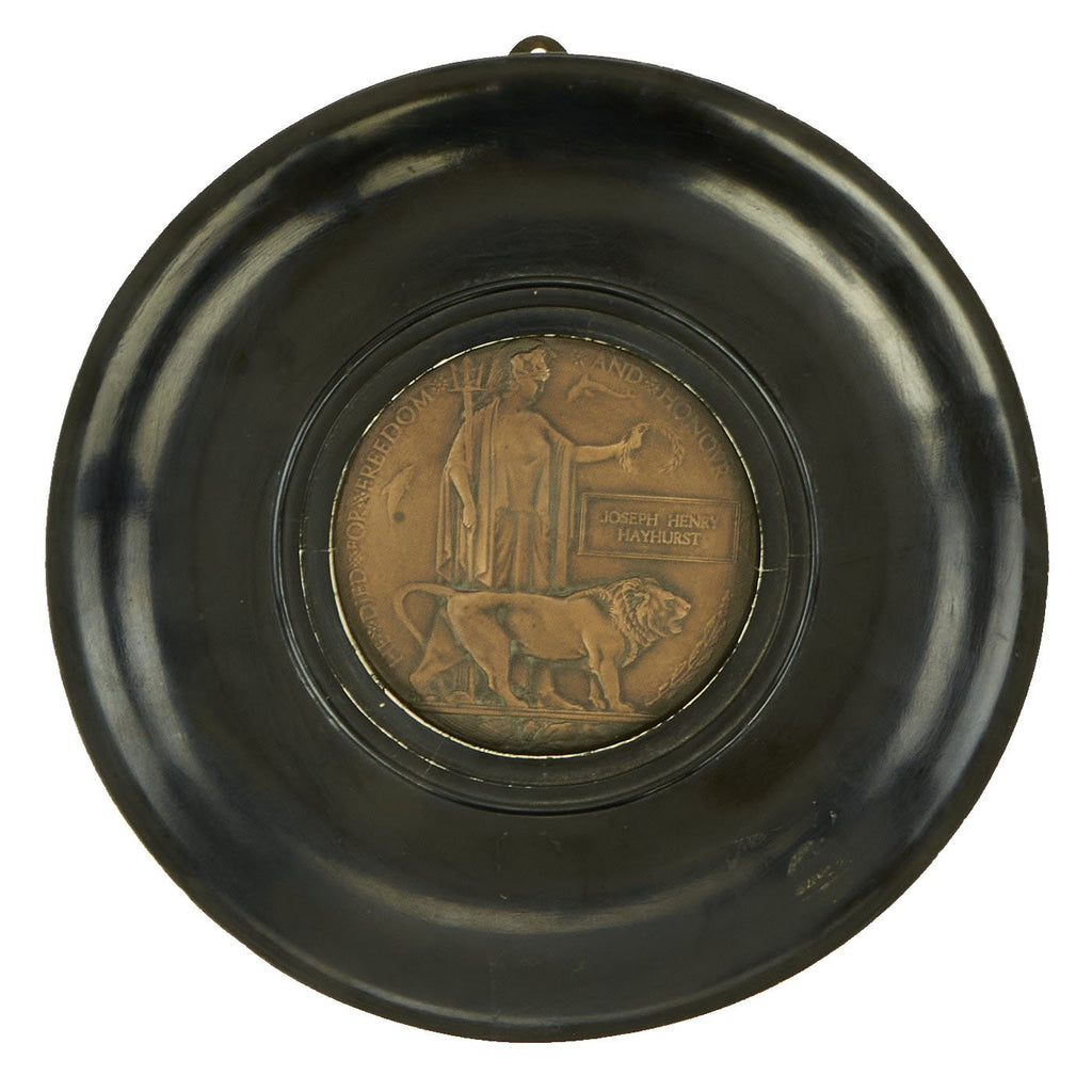 Original Canadian WWI 1915 KIA Framed Death Penny Soldier Memorial Plaque Original Items