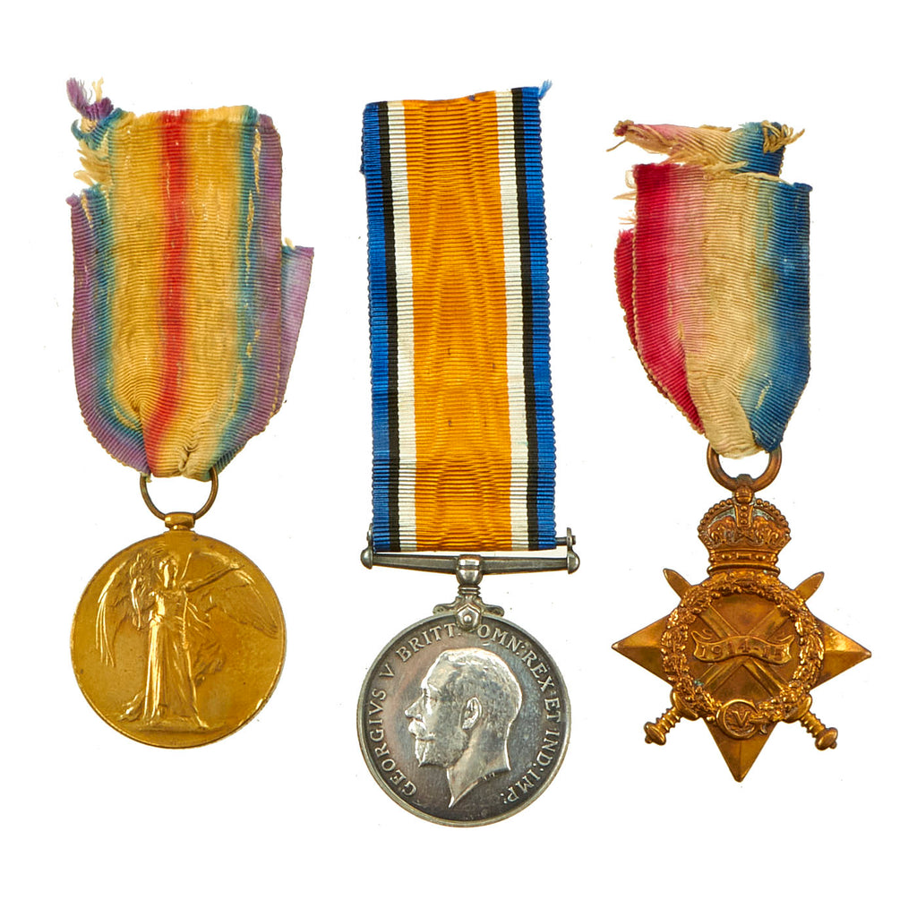 Original British WWI Named and Numbered Medal Lot - Set of 3 Original Items