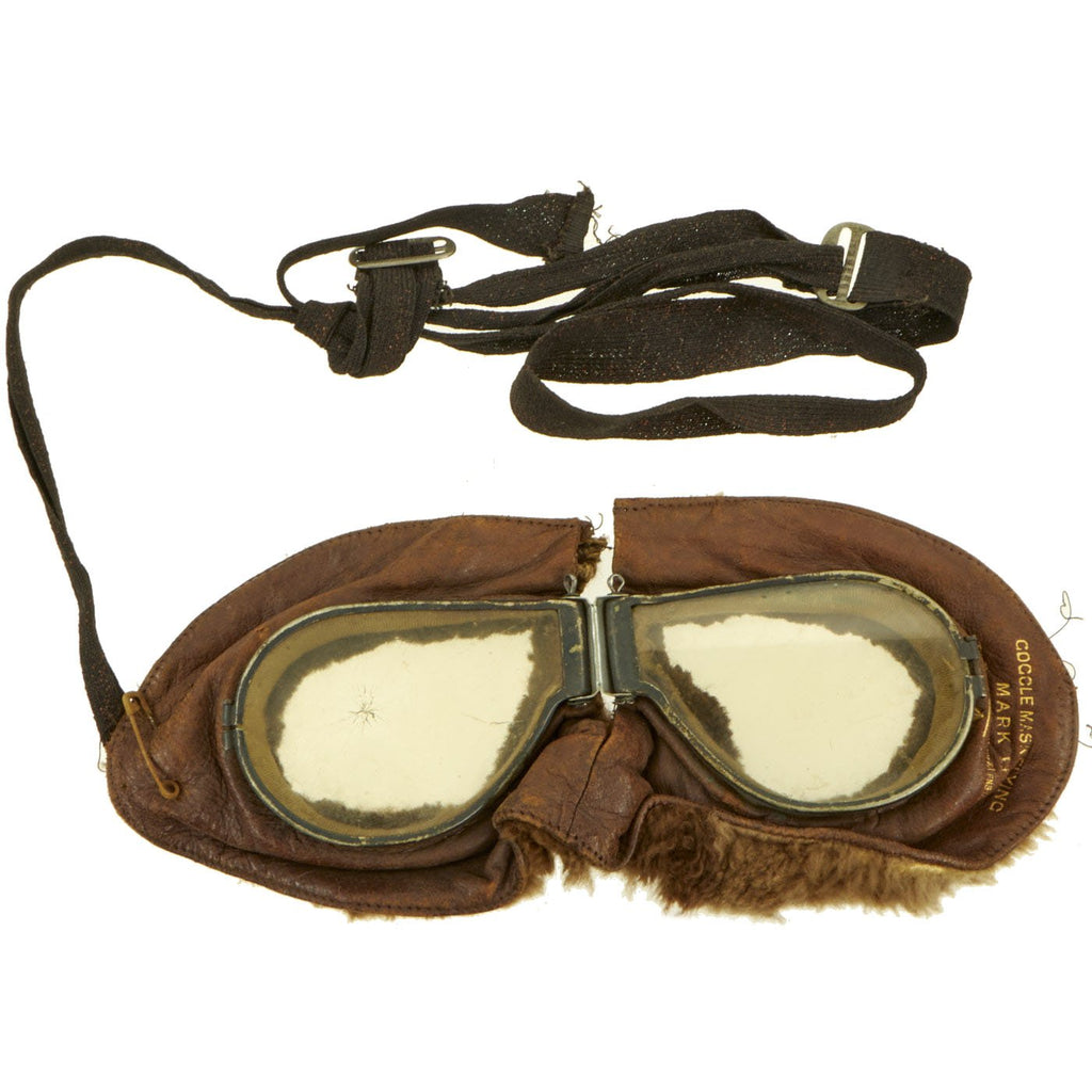 Original British WWI RFC Mk II Flying Goggles by Triples Goggle Mask & Lens Co. Ltd. Original Items