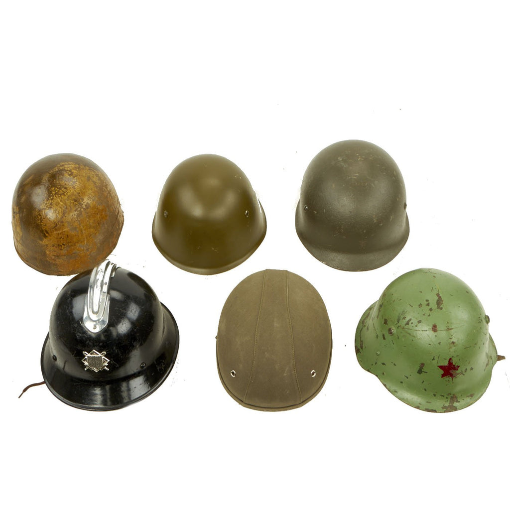 Original WWII and Cold War Military Helmet Lot 1 Original Items