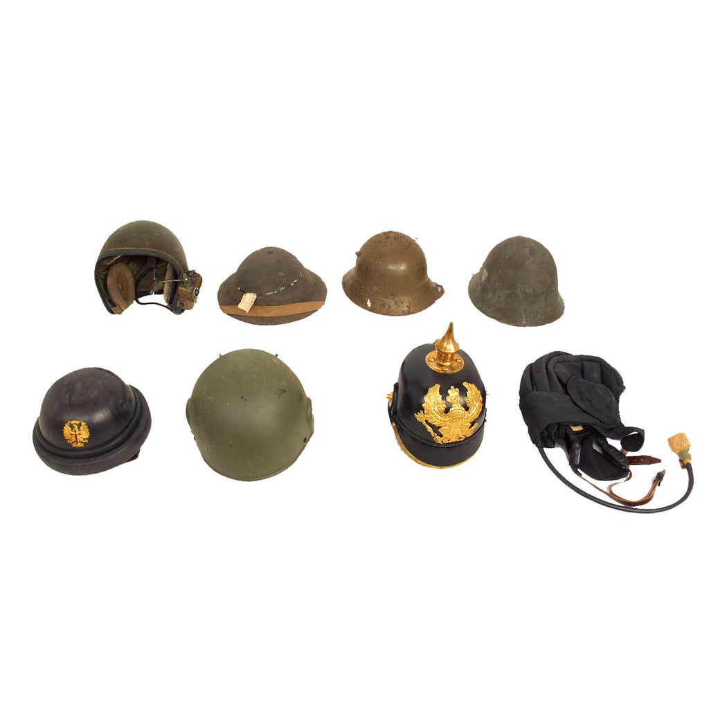 Original And Reproduction WWII and Post War European Military Helmet Lot - 8 Helmets Original Items