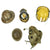 Original Post War Military Helmet and Gas Mask Lot - Set of 5 Original Items