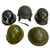 Original European Nations Cold War Era Helmet Lot - 5 Items Original Items