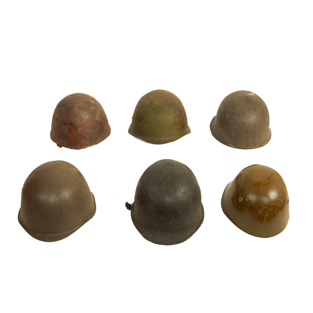 Original U.S. & European Helmet Lot Featuring - 6 Items Original Items