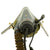 Original Late Cold War 1980s Soviet Air Forces MiG Jet Pilot ZSh-7A Helmet with KM-35 Mask Original Items