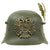 Original WWI Austro-Hungarian M17 Steel Helmet Restored with Replica Badge & Liner - Size 66 Shell Original Items