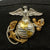 Original U.S. WWII Marine Corps USMC Blue Wool Officer Visor Cap - Manufactured by Julius Horowitt Original Items