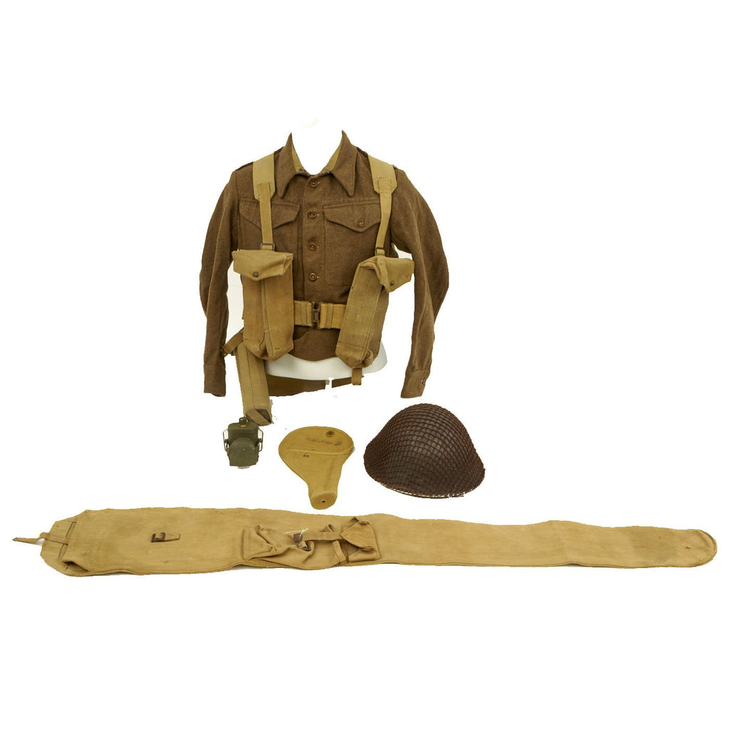 Original British WWII Commonwealth Uniform - Helmet - Field Gear Collection Original Items