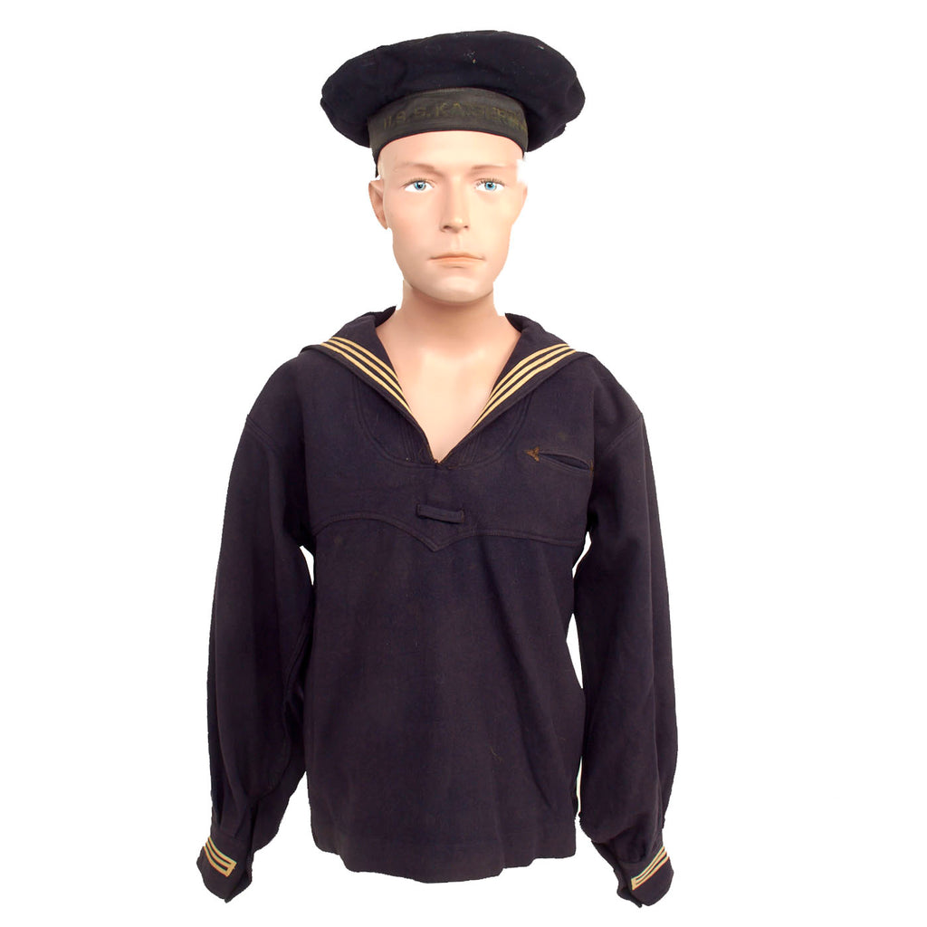 Original WWI US Navy Named Service Dress Blue Uniform Jumper